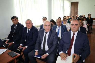 Vətəndaşlarla növbəti səyyar qəbul İsrayıl Həsənov adına 1 saylı tam orta məktəbdə keçirilib