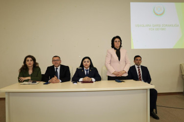 Uşaq əməyinin və uşaqların cinsi istismarı hallarının aşkar edilməsi və bu halların qarşısının alınması məqsədilə maarifləndirici görüş keçirilib