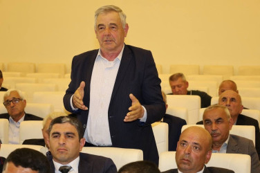 Bu gün İsmayıllı rayonunda kənd təsərrüfatının inkişafına dair geniş tərkibli görüş keçirilmişdir