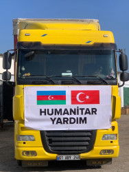 İsmayıllı Şəhər İcra Hakimiyyəti Türkiyəyə humanitar yardım göndərib