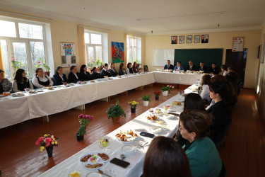 İsmayıllı şəhər Ağahüseyn Aslanov adına 2 nömrəli tam orta məktəbin kollektivi ilə görüş keçirilib