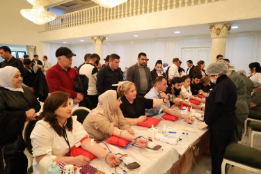 İsmayıllıda keçirilən qanvermə aksiyası humanitar dəyərlərin və həmrəyliyin bariz nümunəsinə çevrildi