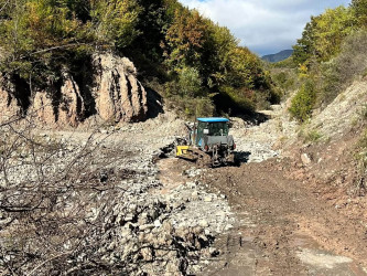 İsmayıllıda yağıntıların yaratdığı fəsadların aradan qaldırılması və infrastrukturun yaxşılaşdırılması istiqamətində işlər davam etdirilir
