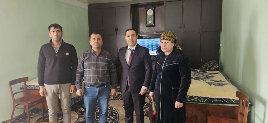 Şəhid ailələri ziyarət olunub