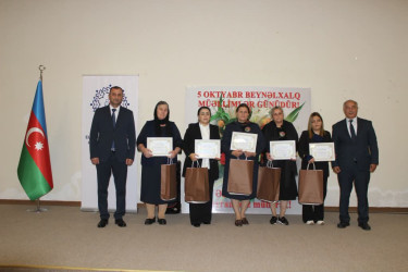 İsmayıllıda Beynəlxalq Müəllimlər Günü qeyd olunub