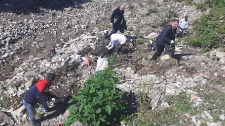 İsmayıllı rayonunda bir sıra çayların sahillərində təmizlik aksiyası keçirilib