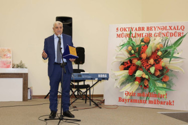 İsmayıllıda 5 Oktyabr – Beynəlxalq Müəllimlər Gününə həsr olunmuş tədbir keçirilib