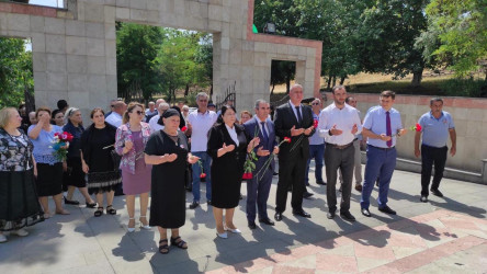 Şəhid Cəmil Məmmədlinin ad günündə xatirəsinə inşa edilmiş bulağın açılışı olub