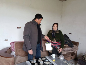 Şəhid ailələri ziyarət olunub