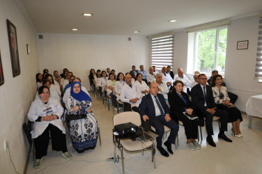 Zərifə xanım Əliyevanın anadan olmasının 102-ci ildönümü Rayon Mərkəzi Xəstəxanası Publik Hüquqi Şəxsində qeyd edilib