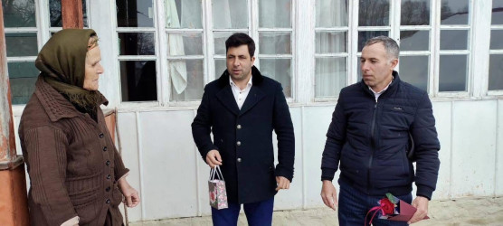 Şəhid ailələri ziyarət olunub