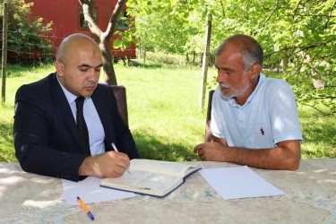 Vətəndaşlarla növbəti səyyar qəbul rayonun Kürdüvan kəndində keçirilib