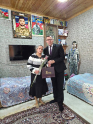 Şəhid ailələri ziyarət olunub