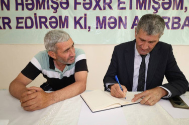 Vətəndaşlarla növbəti səyyar qəbul Xəlilli kəndində keçirilib