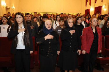 İsmayıllıda Konstitusiya və Suvrenlik İli çərçivəsində 18 Oktyabr-Müstəqilliyin Bərpası Günü ilə bağlı tədbir keçirilib.