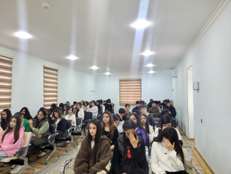 İsmayıllı Dövlət Humanitar və Texnologiya Kollecində yetkinlik yaşına çatmayanların hüquq və vəzifələri mövzusunda maarifləndirici tədbir keçirilib